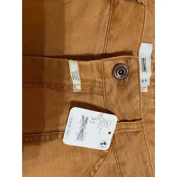 Linen & Cotton ''Abe'' Pants in Gold Earth Orange size 33 - Picture 7 of 7